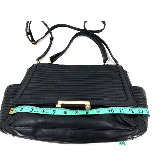 DIANE VON FURSTENBERG Courier Rail Black Quilted Leather Large Tote Purse Bag - Picture 16 of 16